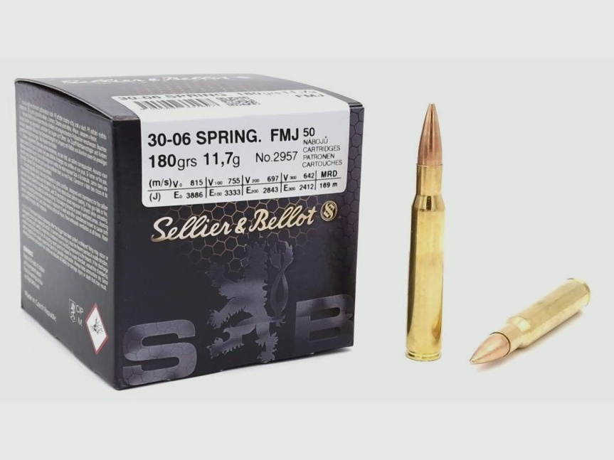 6x50 Schuss .30-06 S&B 180gr FMJ
