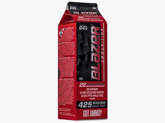 CCI Blazer HV LRN 38grs 425St .22lr