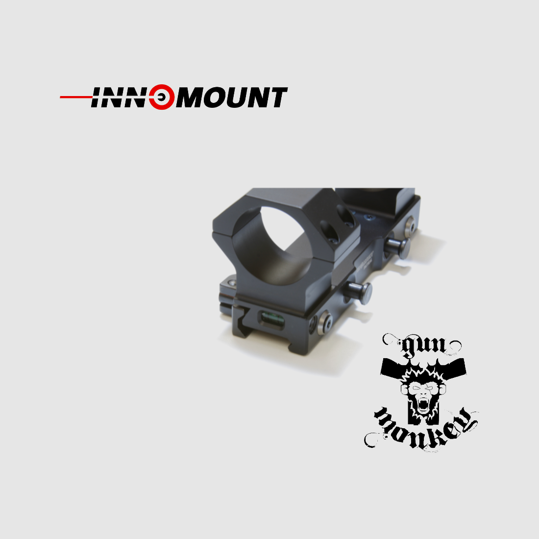 Montaż Taktyczny QD Innomount Picatinny obejmy 34mm -20MOA BH21mm Monoblok z libellą (60-34-21-00-200-20MOA), zdjęcie 4 z 7