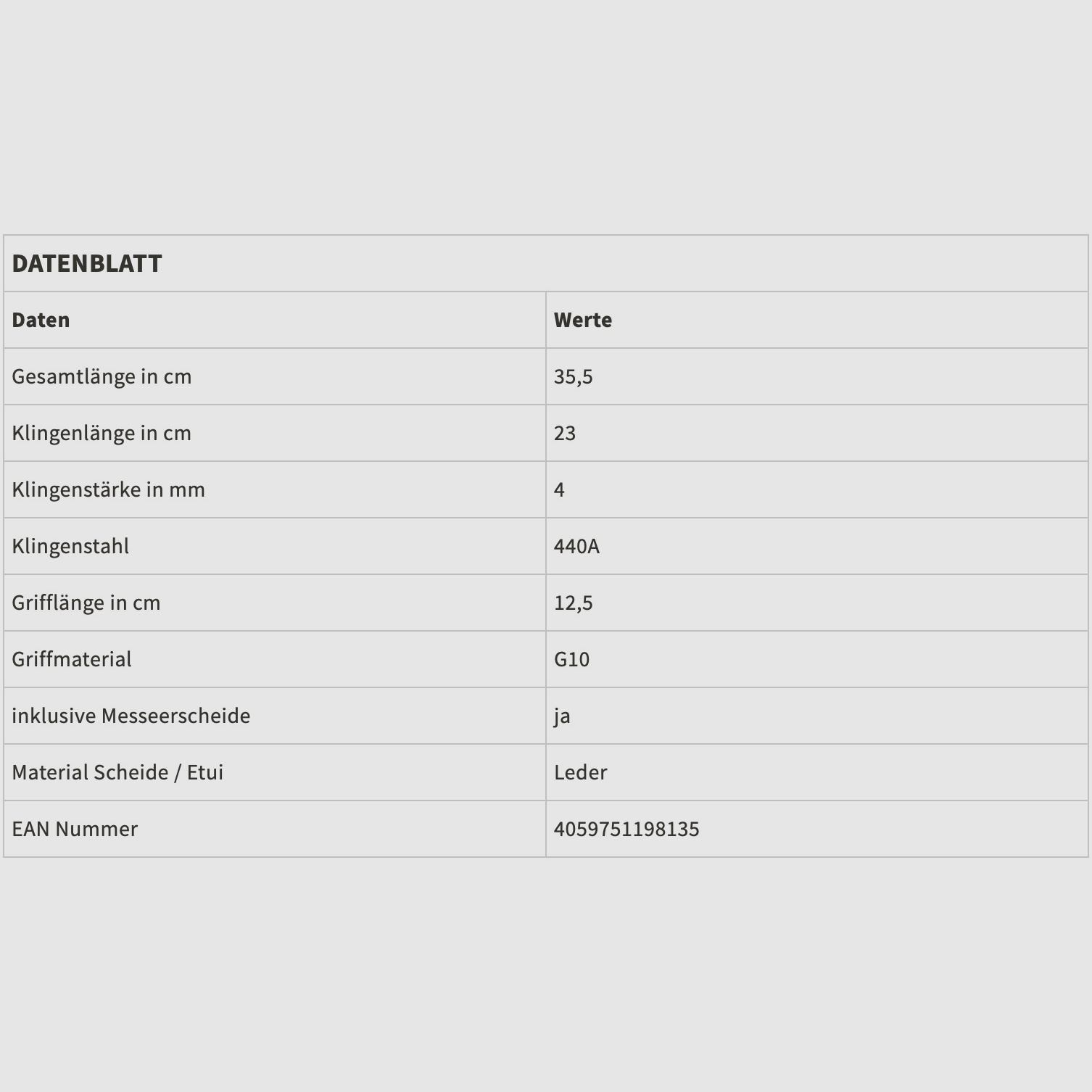 Couteau de chasse Parforce 2006912 Hatz-Watz Boar Hunter G10 FT
