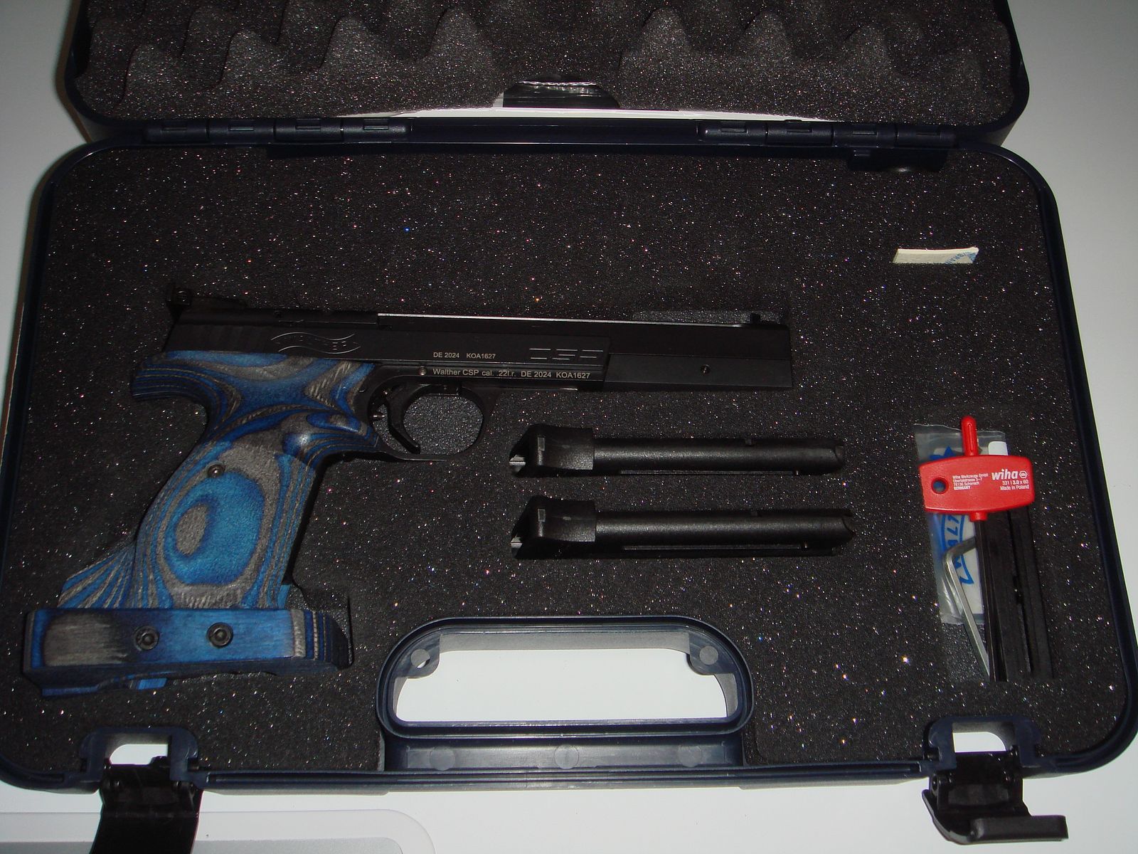 Walther CSP Expert .22lfb (impugnatura da competizione in legno stratificato blu angelo)