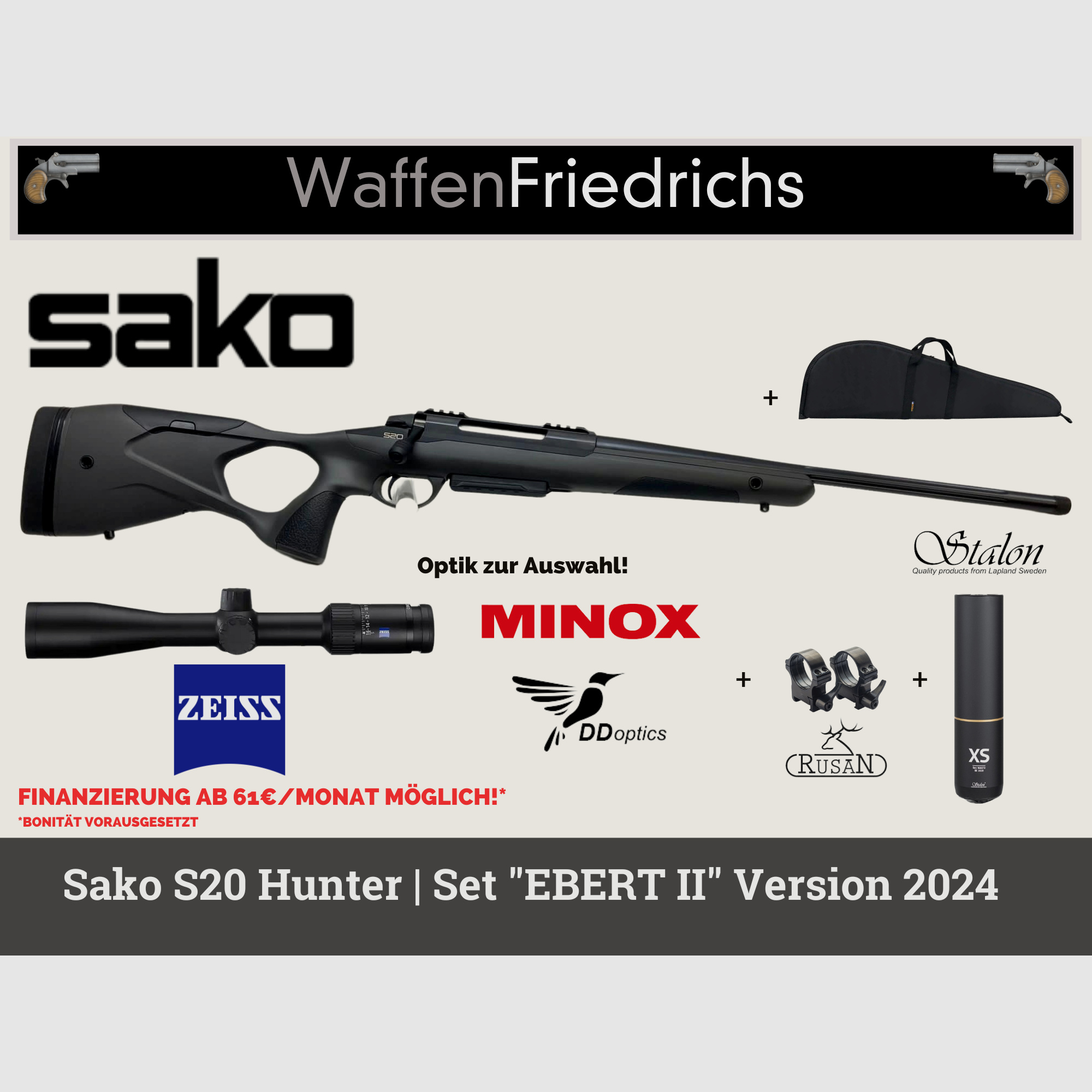 SAKO S20 Hunter | Jungjäger Komplettangebot "EBERT II" 2024 - WaffenFriedrichs