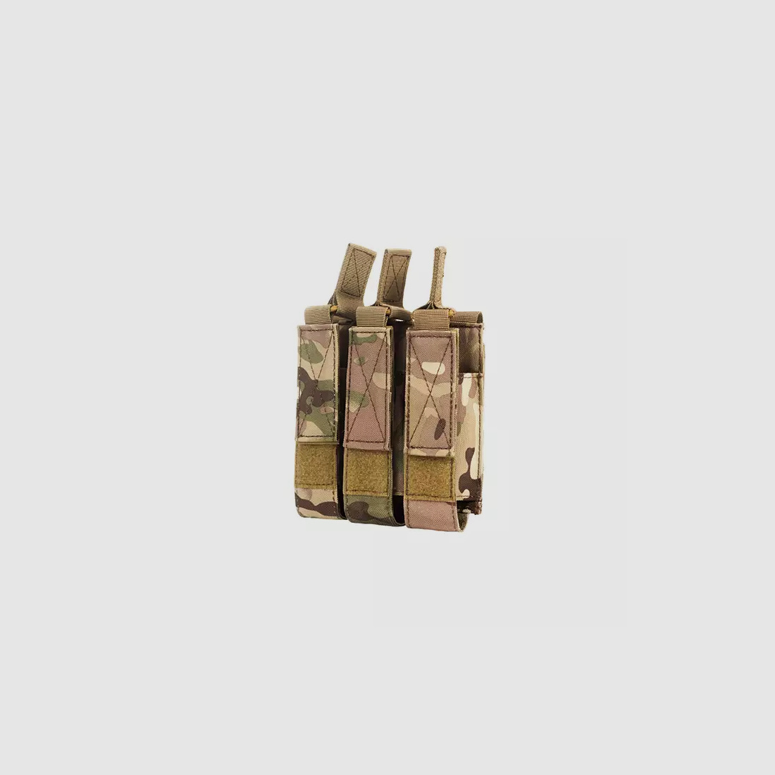 3er "offen mit Strapse" Magazinpouch "M5/M7/M9", für Molle&Gürtel (Multicamo)
