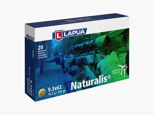 Lapua 9.3X62 Naturalis 16,2g Bleifreie Büchsenpatronen