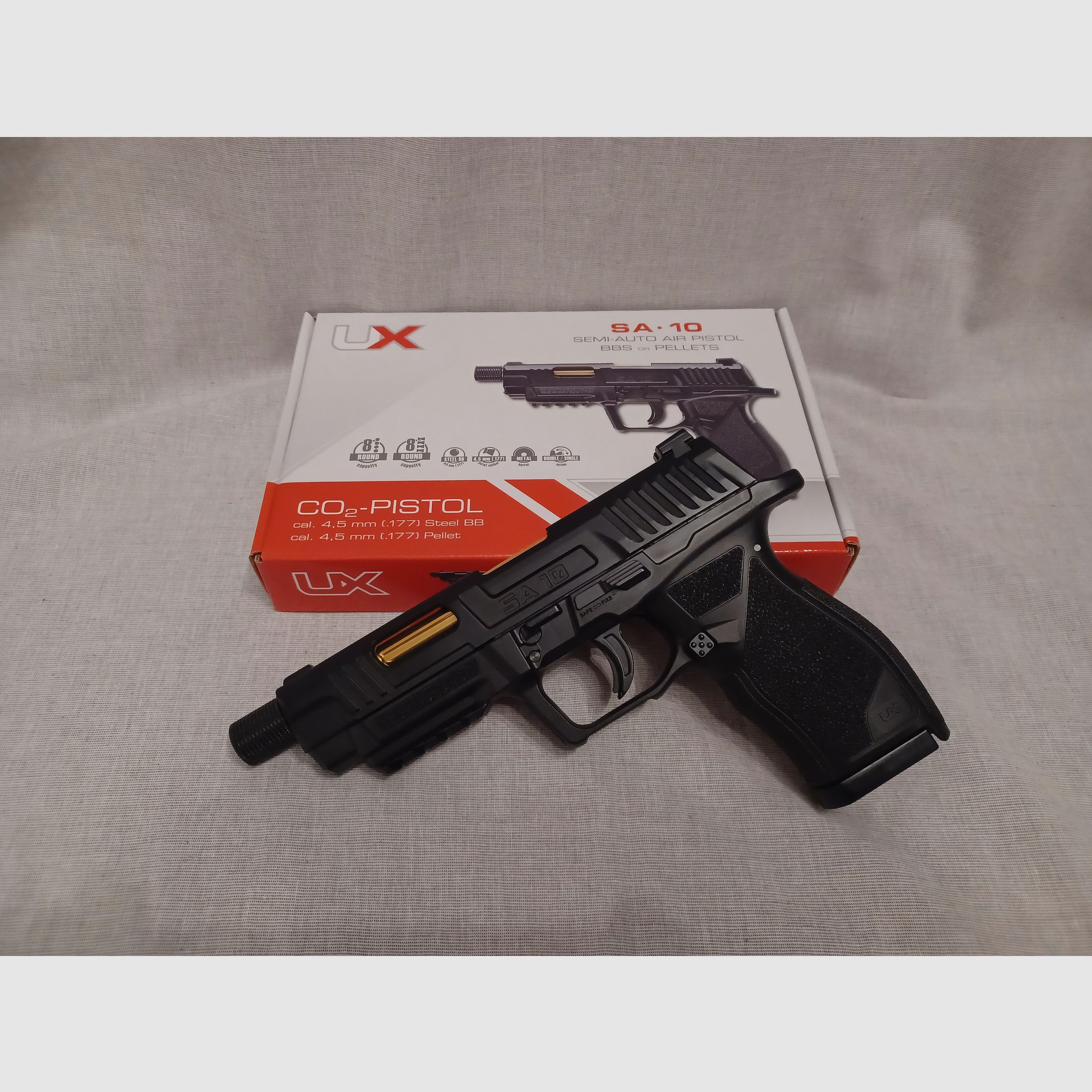 Umarex SA10 / 4,5 mm Diabolo / BlowBack / CO2 / Pistole / OVP (50)