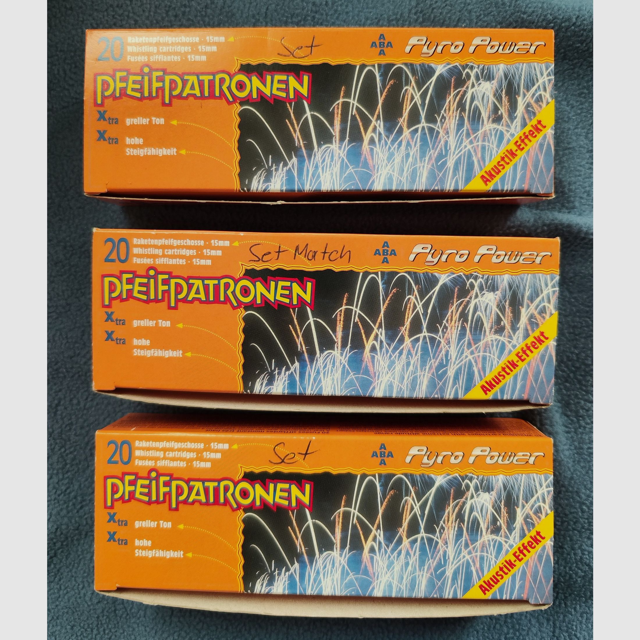ABA Pfeifpatronen Xtra Raketenpfeifgeschosse 15 mm Pyro Power Akustik-Effekt