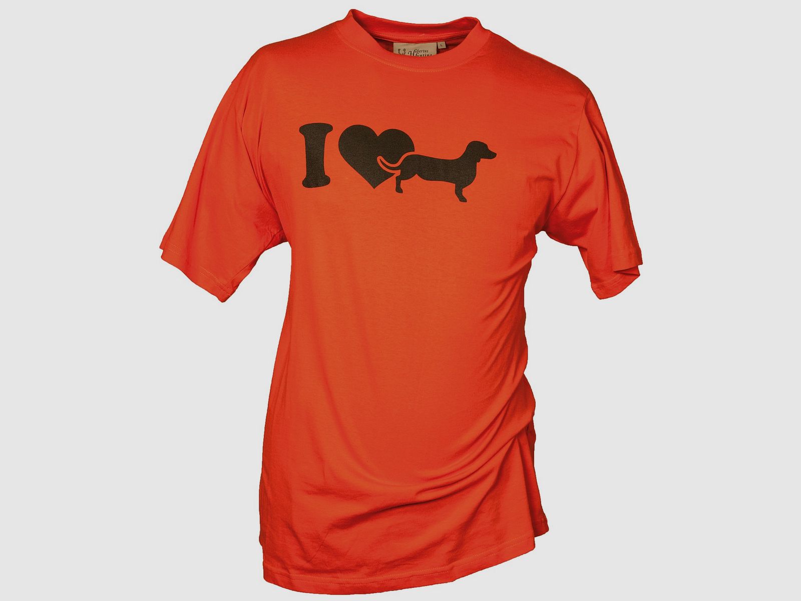 Hubertus-Hunting I love Teckel orange T-Shirts Herren