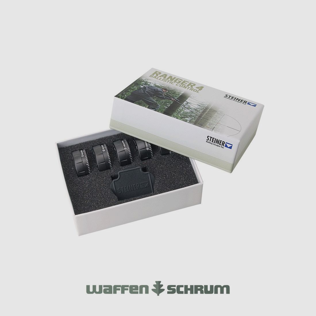 Steiner Ballistic Control Set für Ranger 4 Kappen + Schraubendreher Ranger 3-12x56 - 4-16x56
