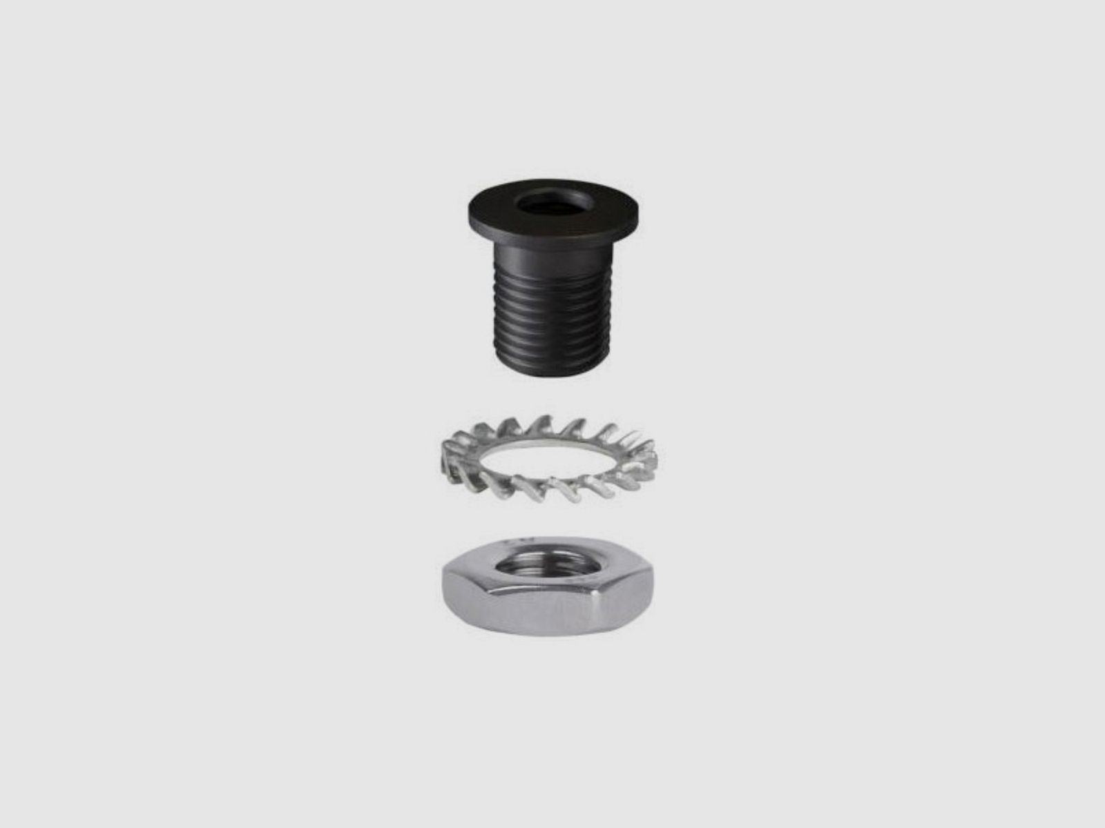 HALDER Push & Go Buchse für Riemenbügel Ø 6,0 x 1,0 mm / 23mm drehbar seitl. Montage Hinterschaft