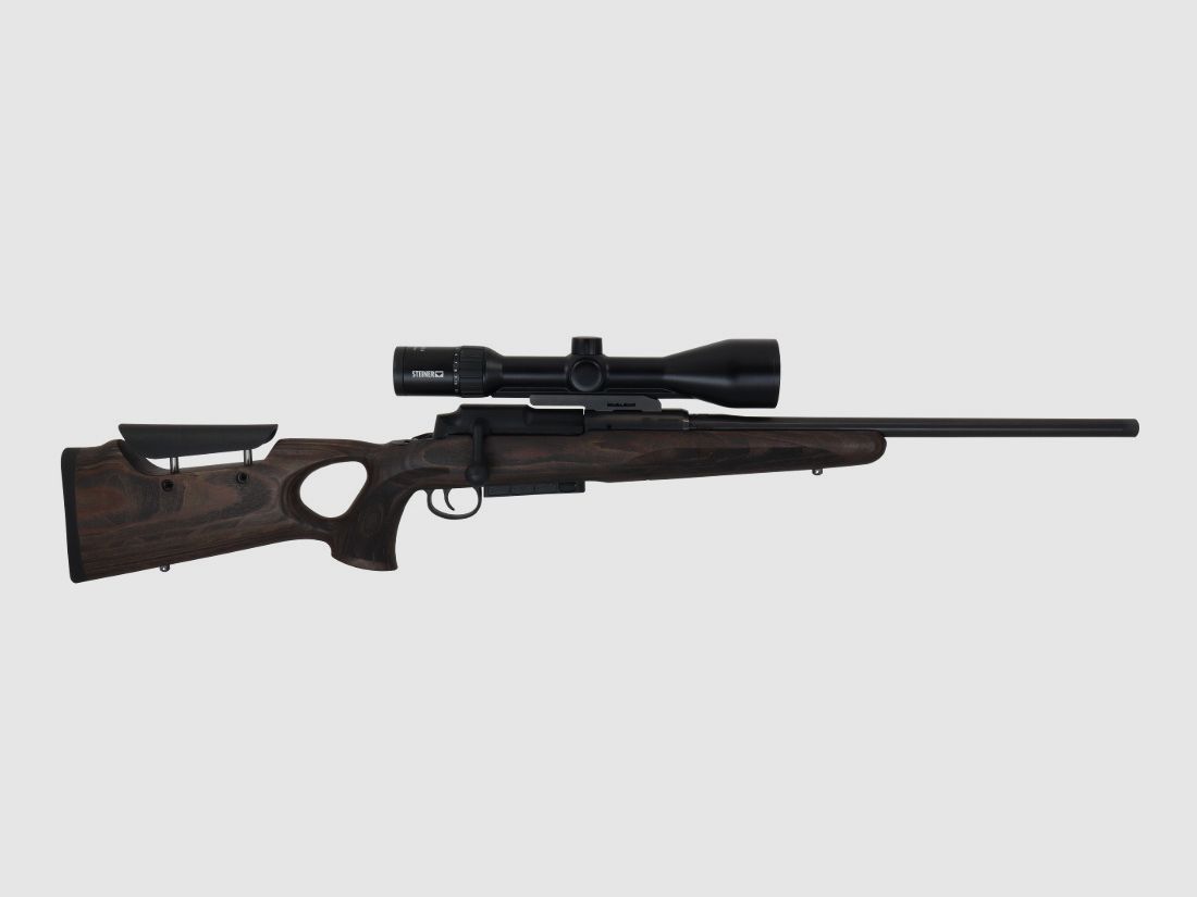 Mauser 25 Max thumbhole stock complete package Steiner Ranger 4 3-12x56, immagine 9 di 9