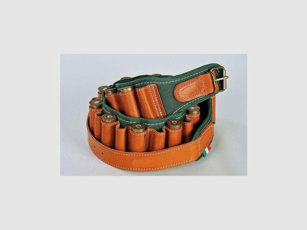 Cartuccera fucile in Cordura Dupont & cuoio 30 celle Buffetteria Spadoni 156