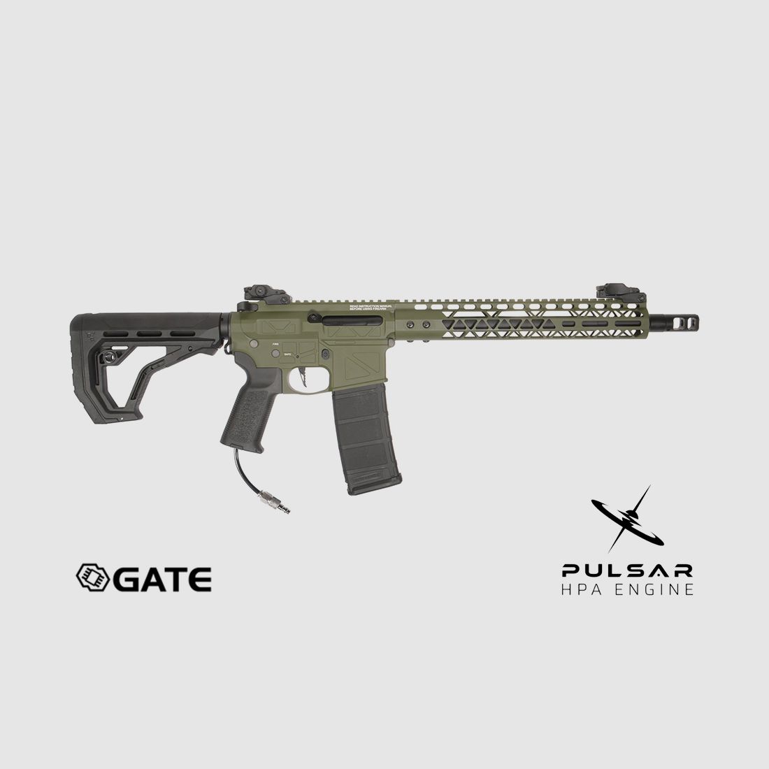 GP R15 FREYA Skeleton 13" gen.2 Mlok FREYA ALPHA Oliv HPA Softair Gewehr Frei ab 18 Jahren | Delta Armory