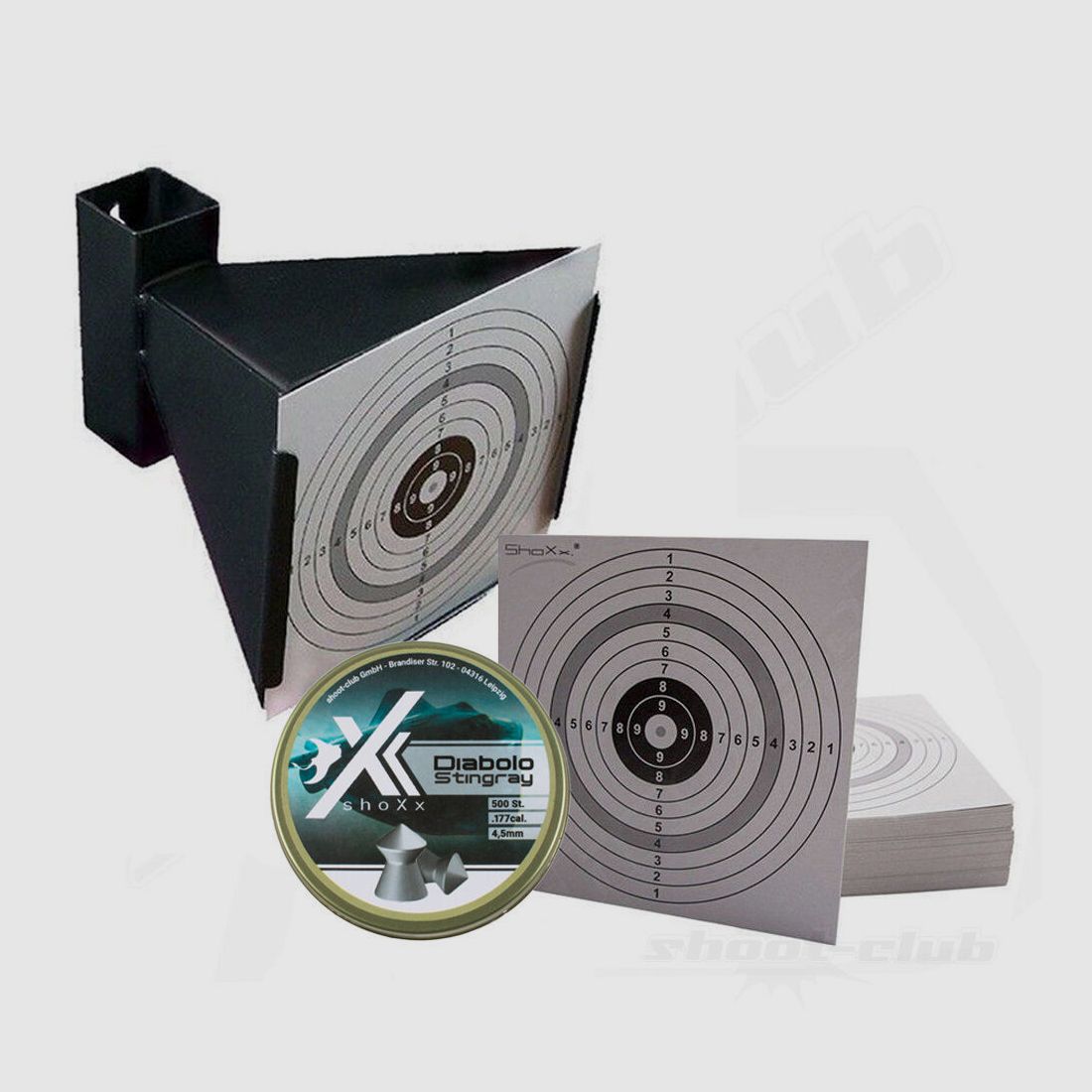 shoXx funnel bullet trap + 100 ZS + 1x 500 shoXx diabolos