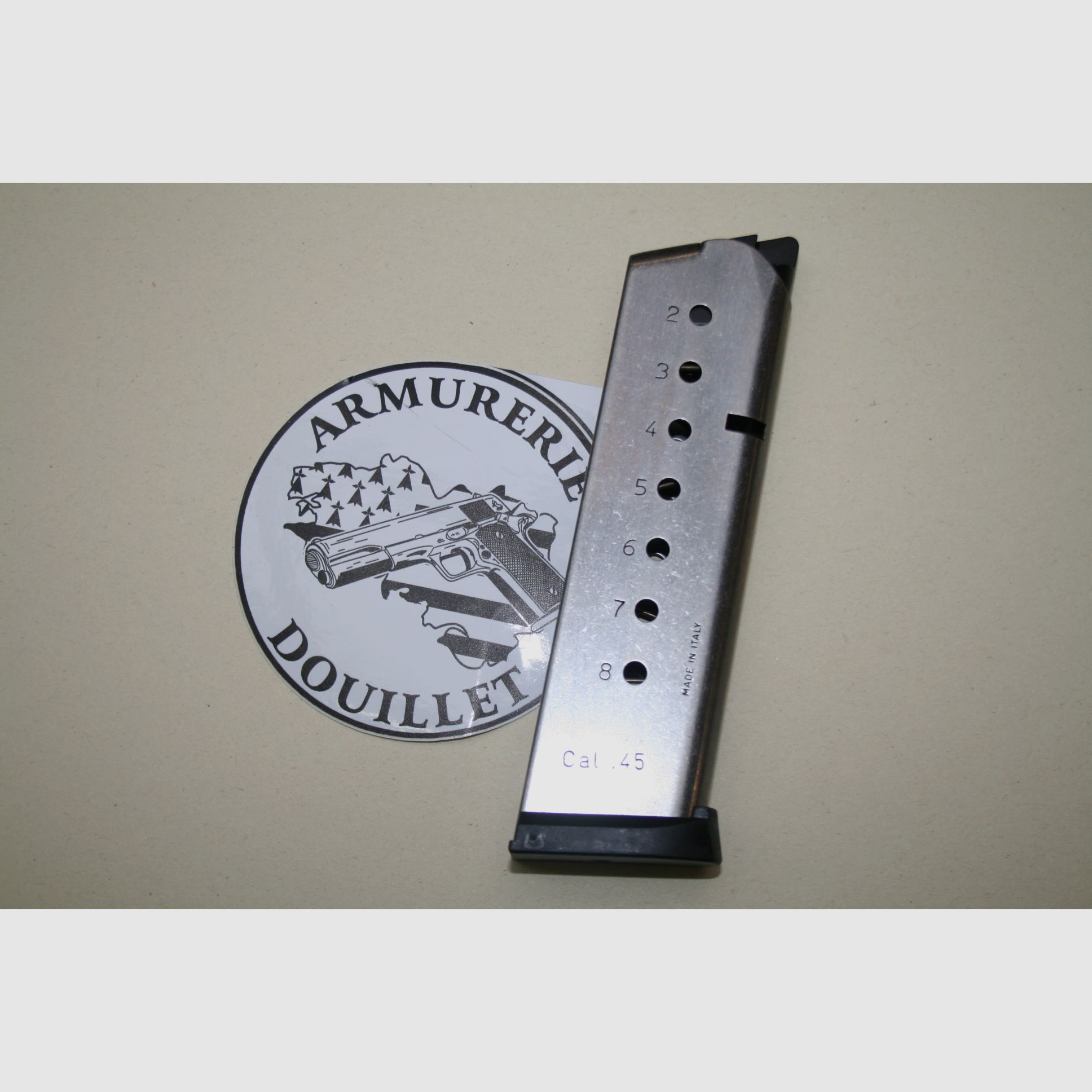 Cargador Springfield para 1911 Cal 45acp 8 disparos de acero inoxidable