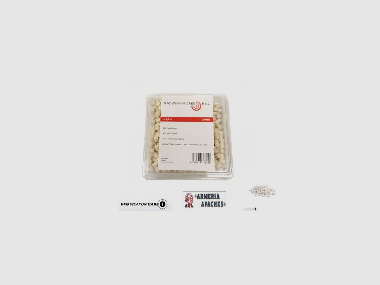VFG WEAPONCARE No.1 FELTRINI PER PULIZIA CANNE FUCILE E PISTOLE CAL. 7.5, immagine 2 di 4