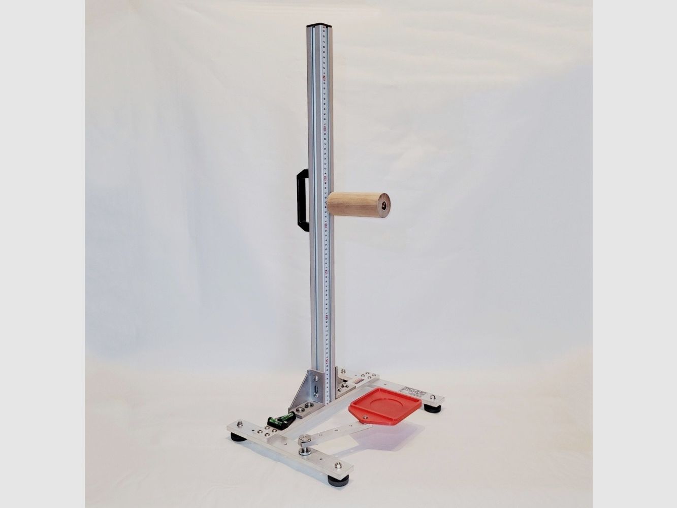 KGF Auflagestativ - Auflageständer Alu H-800-Ultimate mit Buchenholz-Auflage, Waage, Griff, Maßband + Munitionshalter