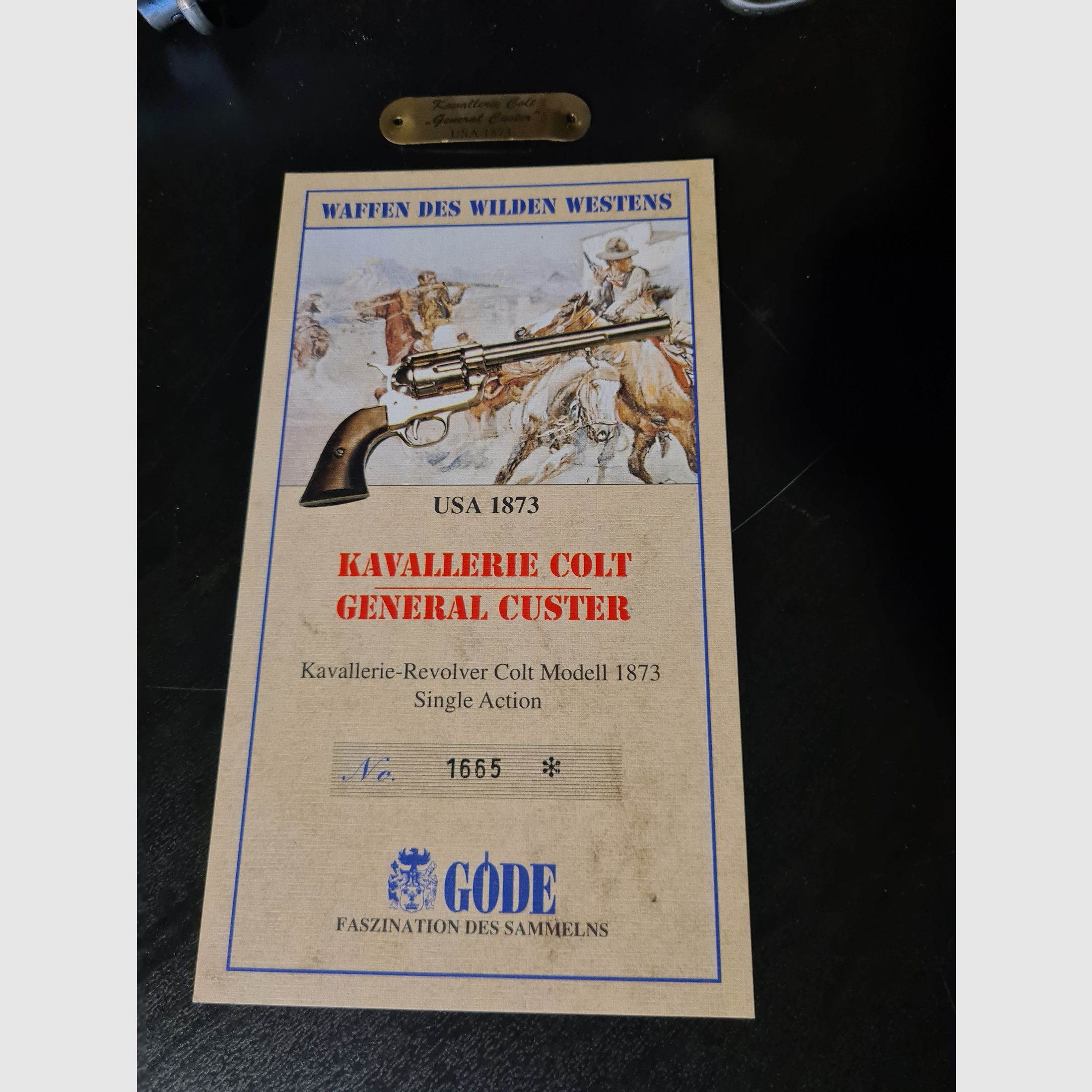 KAVALLERIE COLT GENERAL CUSTER Dekowaffe