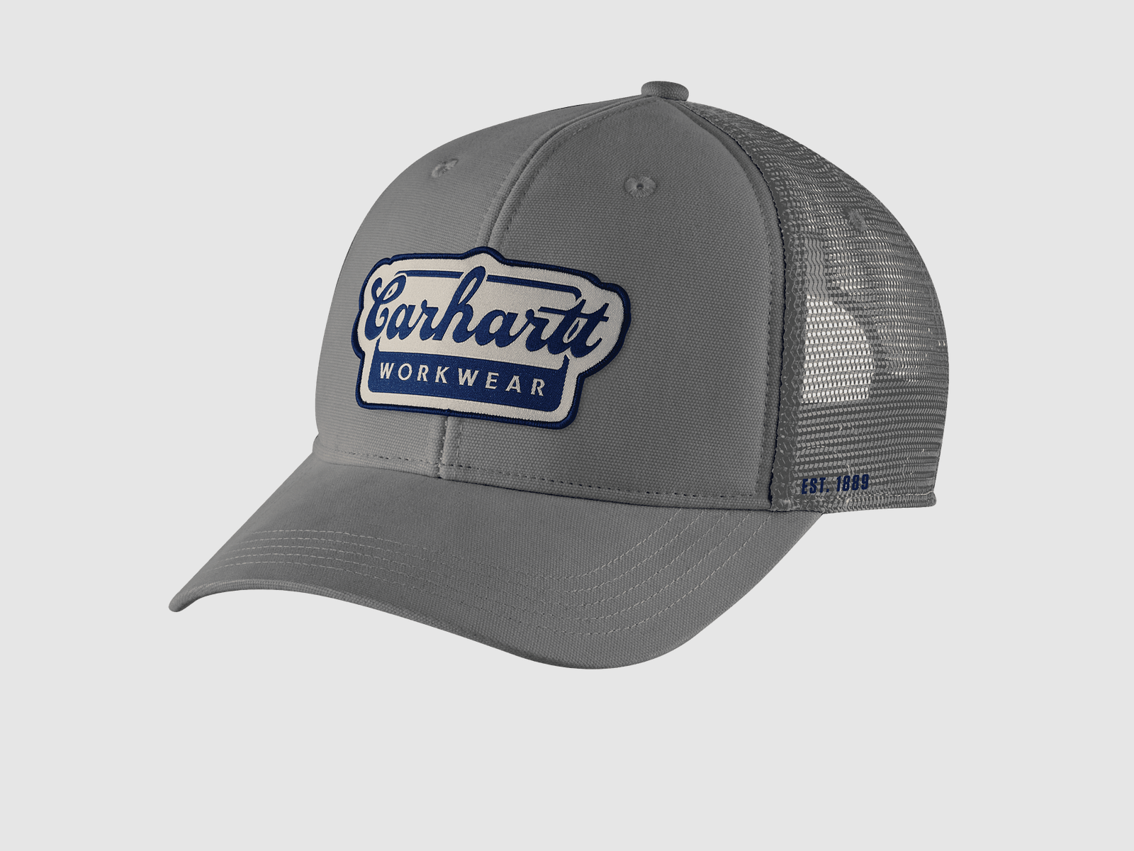 Carhartt Rugged Flex™ Twill Mesh-Back Script Patch Cap Men Steel