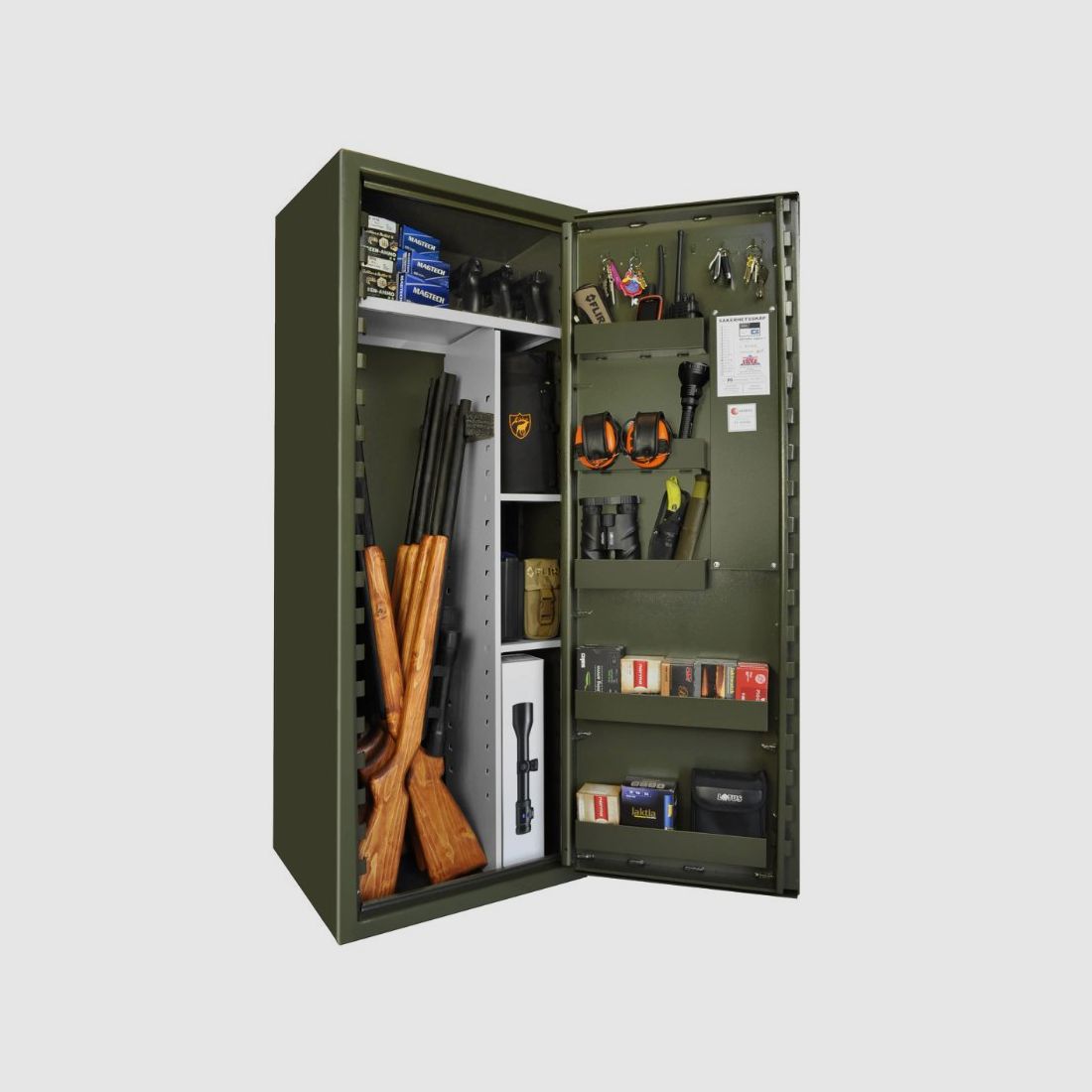 Scandinavian Safe – Våbenskab SP88E, 9 våben – 150x55x40 145 kg elek. Kodelås – Flere farver, billede 5 af 8