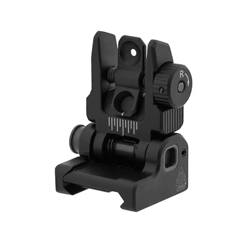 Leapers UTG Accu-Sync spring-loaded folding AR15 rear sight, black (MNT-957), image 2 of 10