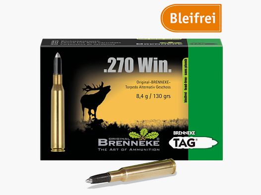 Brenneke .270 Win. 130GR TAG 20 Patronen