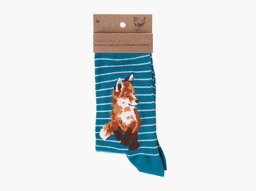 Wrendale Socken "Born to be Wild" mit Fuchs