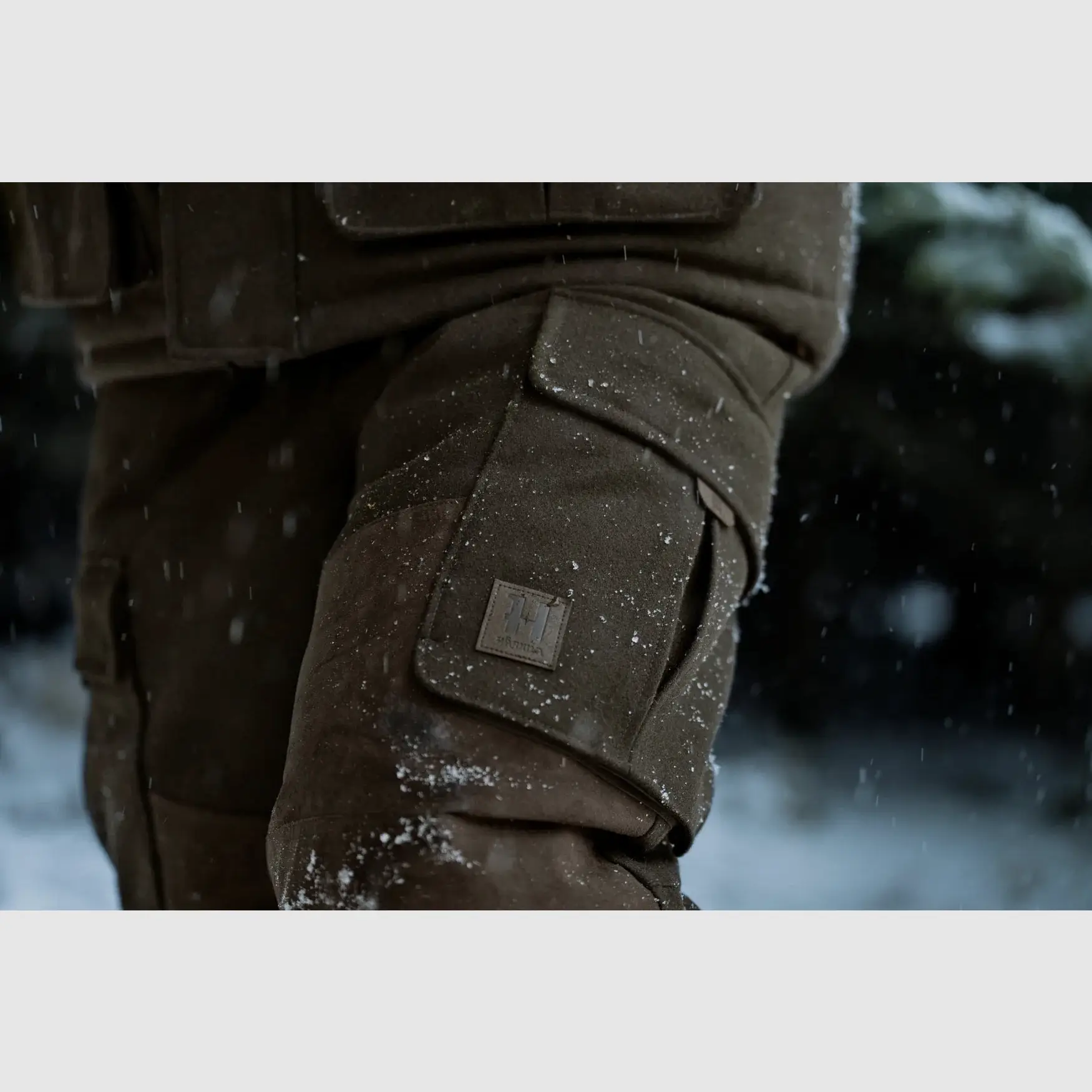 Härkila Kodiak CleverWool HSP Insulated Trousers, dark hunting green/shadow brown, afbeelding 3 van 9