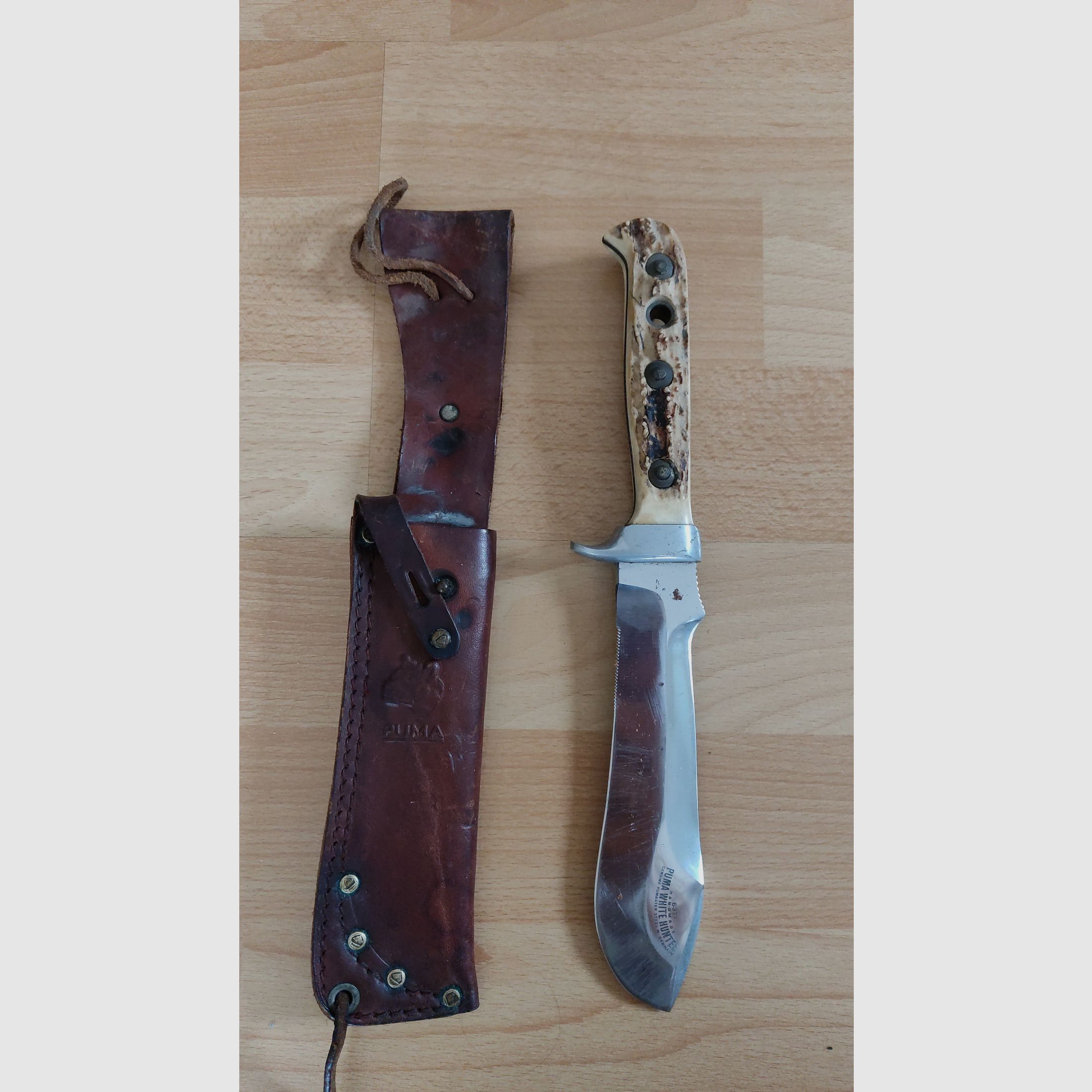 Puma Messer mit Lederscheide 