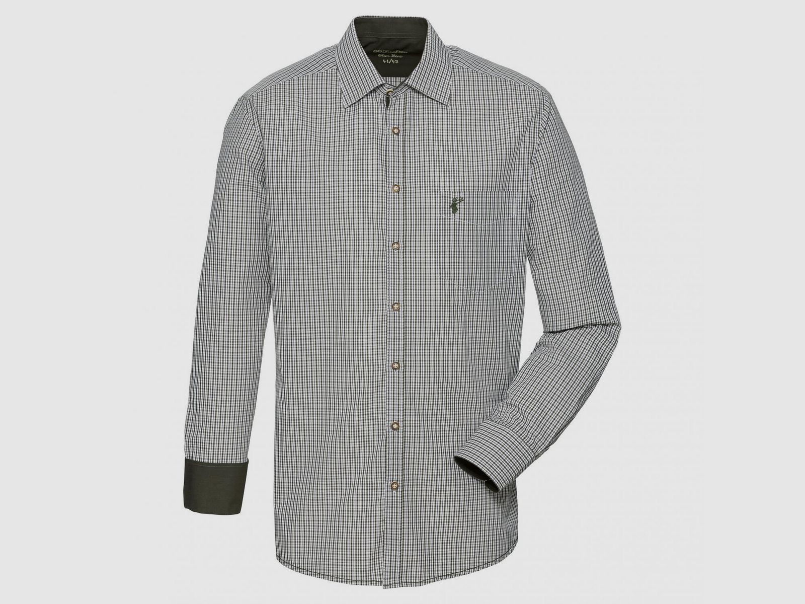 Snivy Camicia 1/1 Manica Slim Fit Uomo (Verde Scuro)