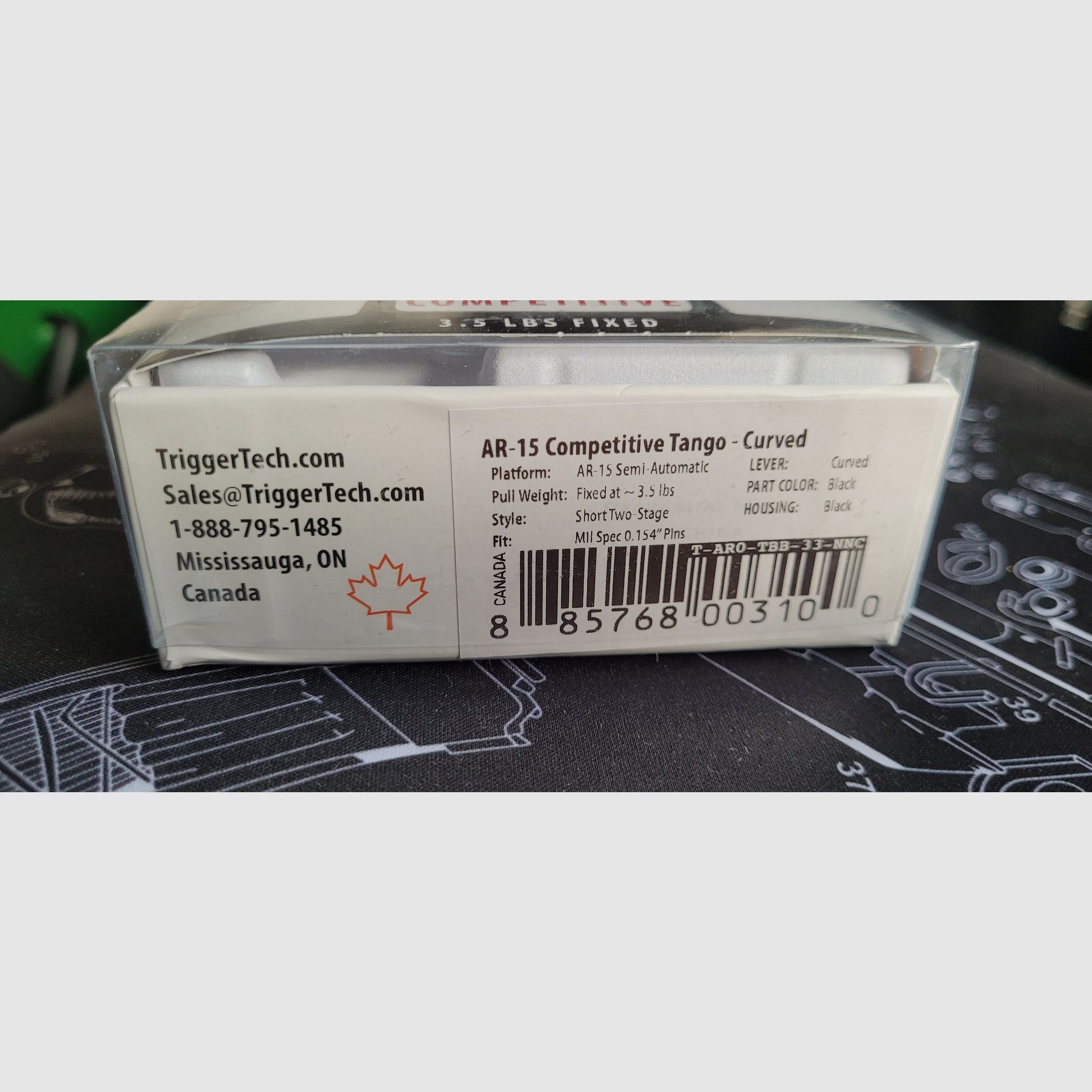 Triggertech AR15 Abzug Competition gebogen 3.5