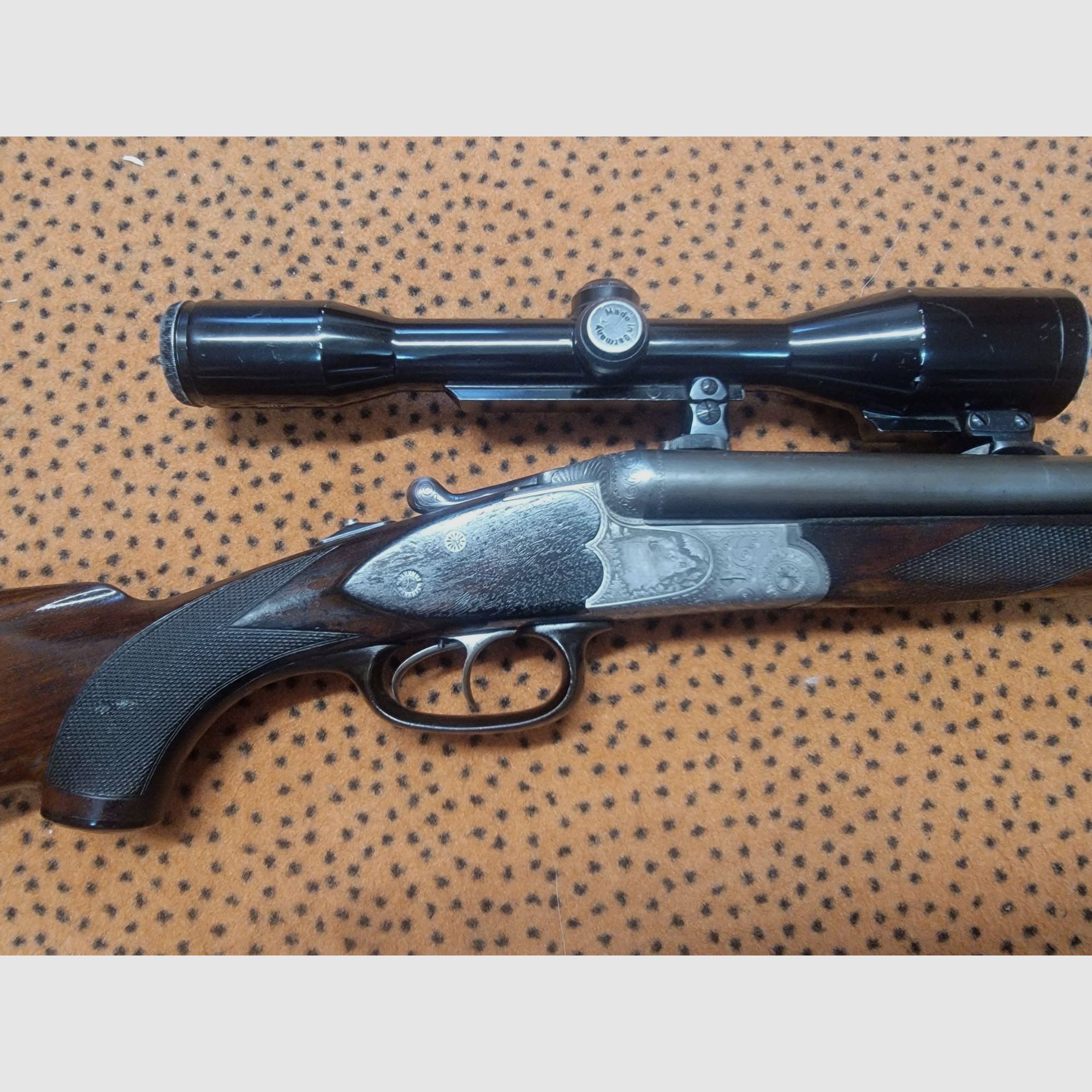 Sauer und Sohn Drilling Modell 3000 mit Handgravur 