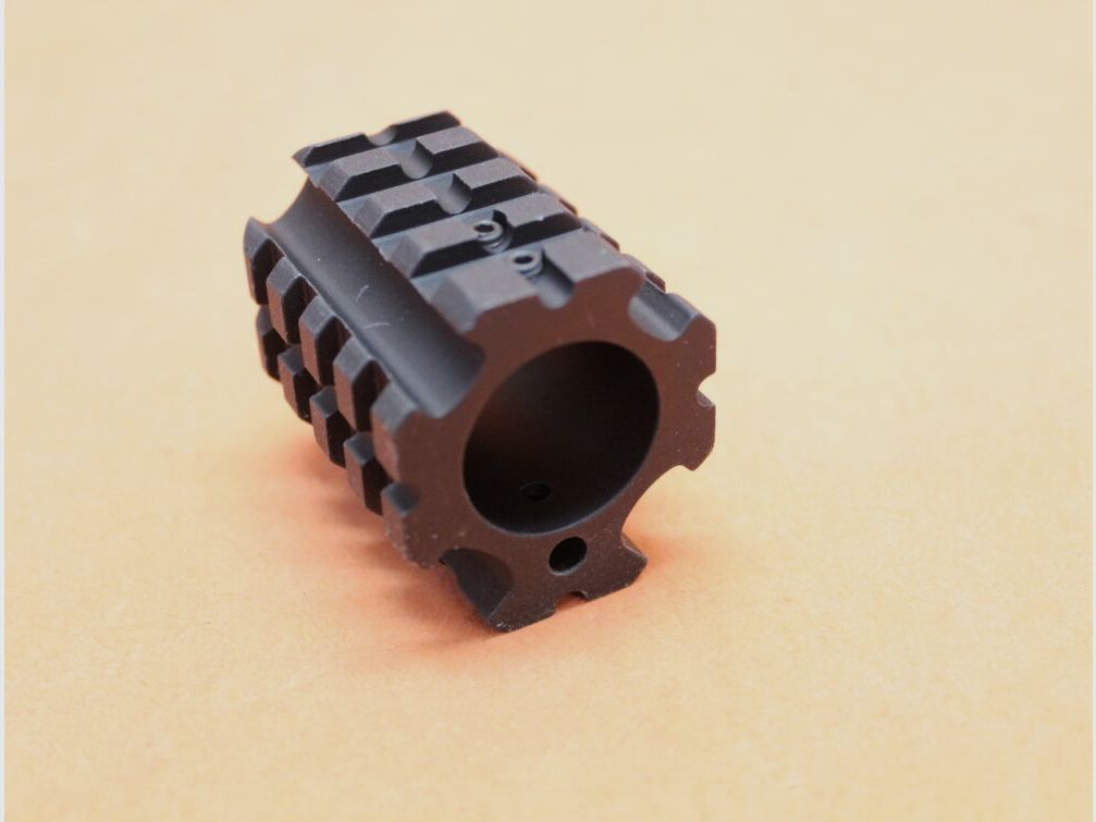 DPMS AR-15: Gas Block Picatinny 4-Rail DPMS .936" ID (GB-4R) Alu black Geeignet für Bull-Barrel