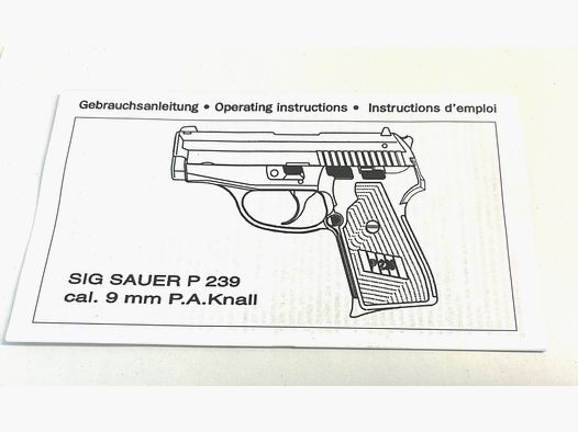 Melcher Sig Sauer P239 user manual - original