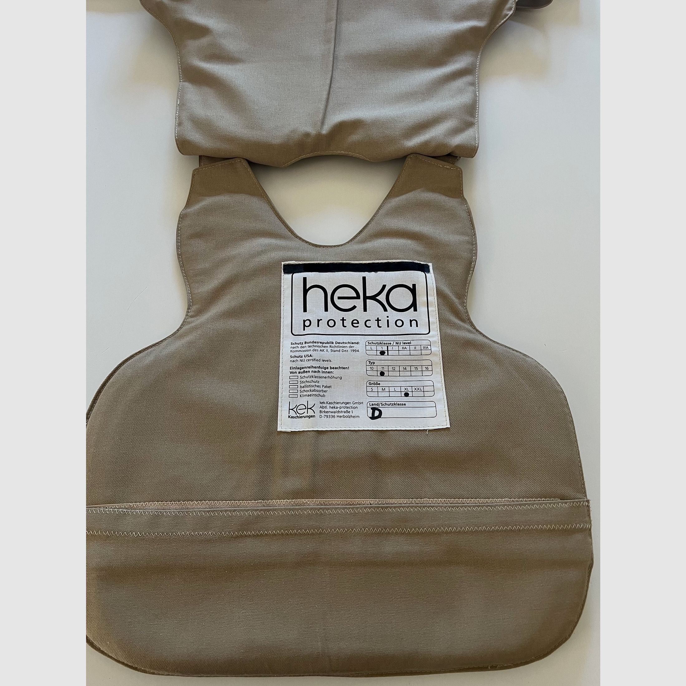 Protective vest police HEKA Second Chance XL + accessories!
