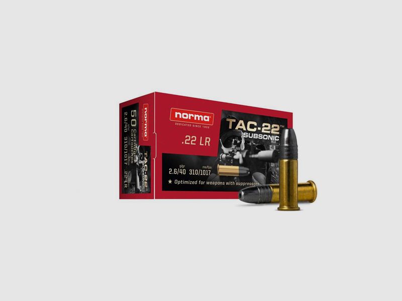 Norma Tac22 SUBSONIC .22LR