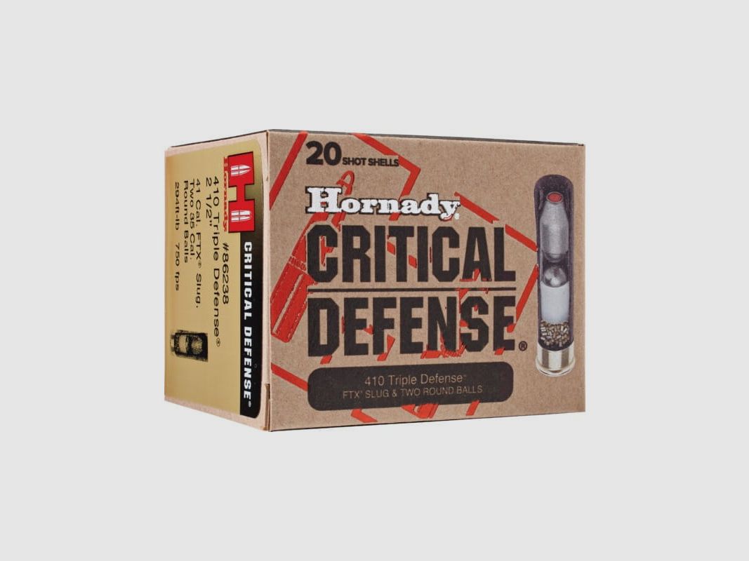 Hornady 410/63,5 Critical Defense - Triple Defense munitie, afbeelding 1 van 3