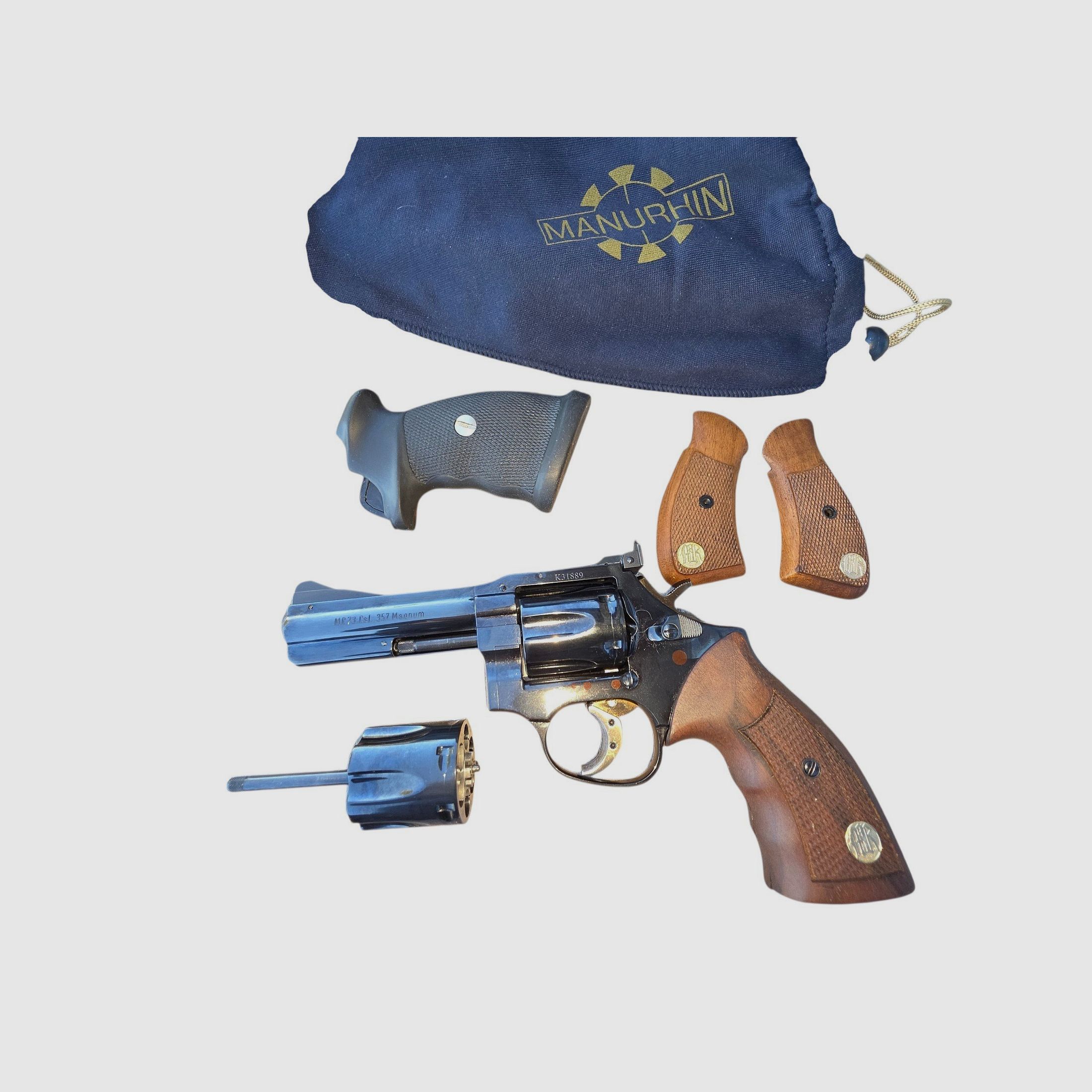 Revolver MANURHIN MR73 4" Kal.357 Mag konvertierbar (zusätzliches Magazin 9×19) Herstellung Mulhouse, Bild 1 von 6
