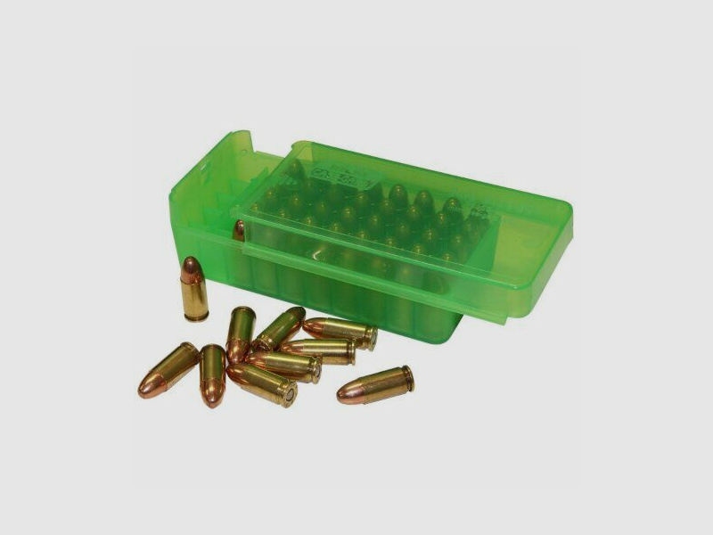 MTM scatola per munizioni 50 cartucce pistola