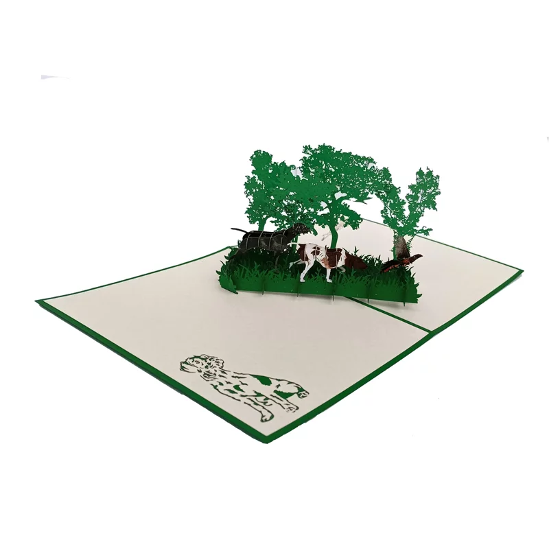Biglietto pop-up cani da caccia, immagine 2 di 5