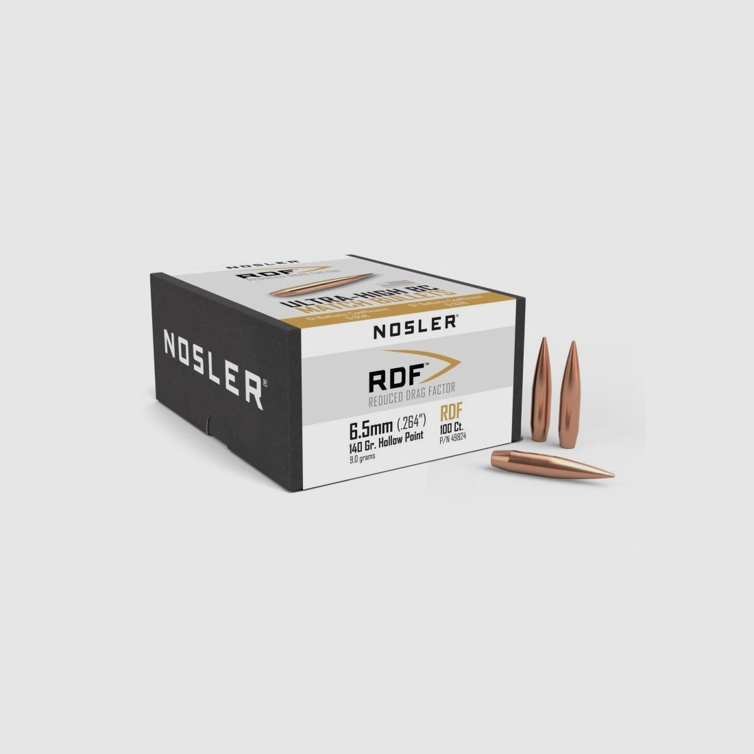 Geschosse Kal. 6.5-140gr RDF HPBT 100 Stk. Nosler, Bild 1 von 3