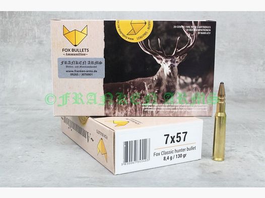 FOX Bullets Classic Hunter 7x57 130gr. 8,4g 20 Stück Staffelpreise