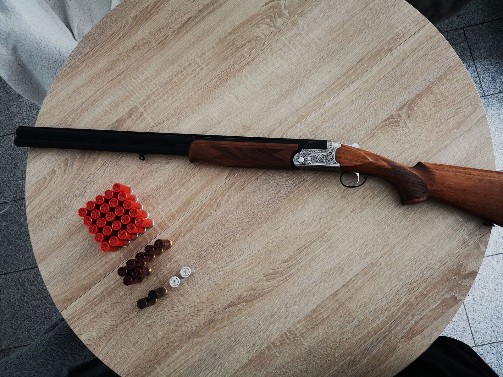 Bock double shotgun, KOFS Zenith SXE 12/76 - ejector + steel shot proof