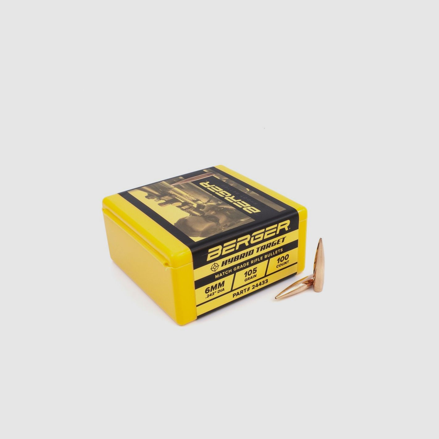 BERGER GESCHOSSE 6MM (.243) 105gr HYBRID TARGET 100 Stk, Bild 2 von 3