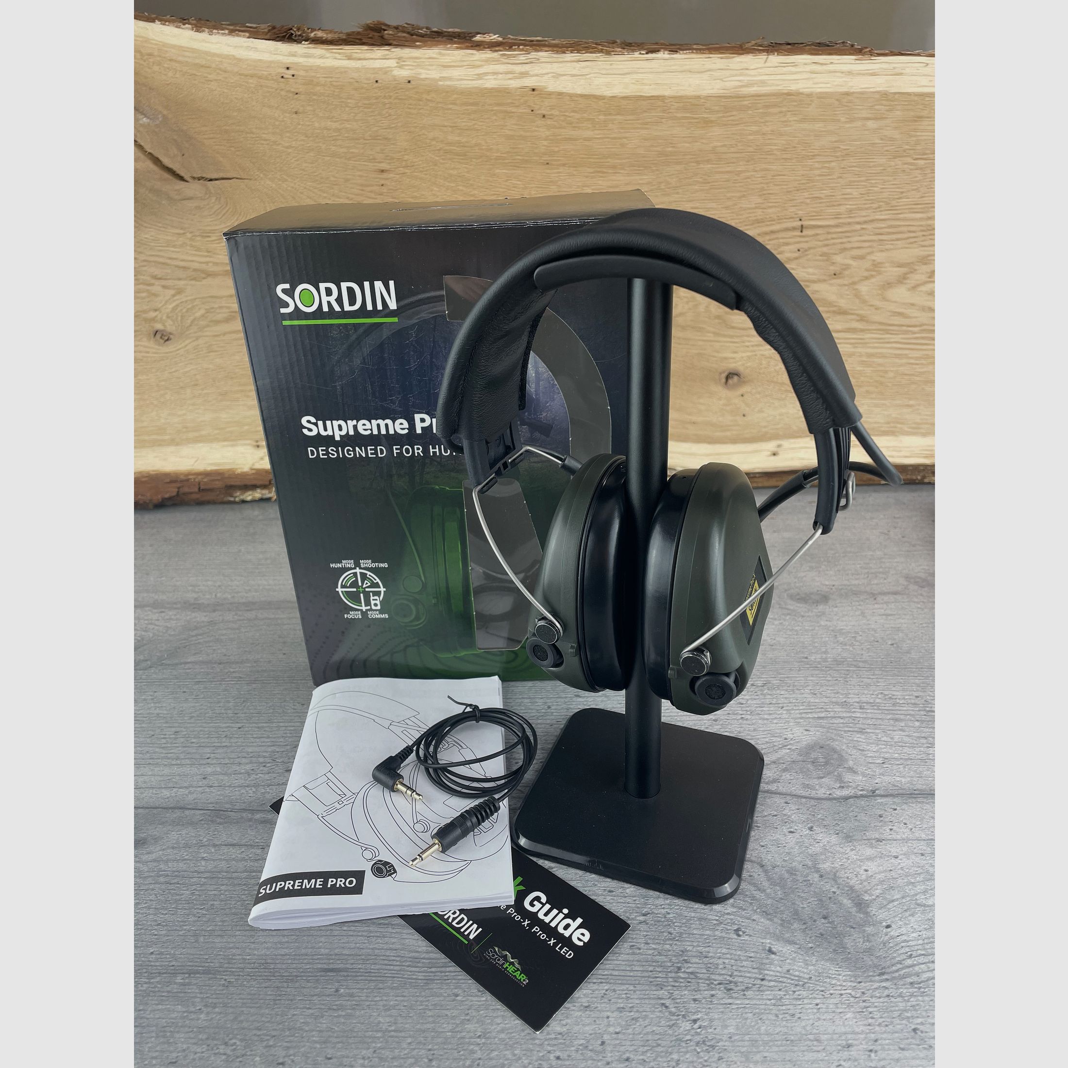 BWare Sordin 75302-X/L-S Electronic Hearing Protection Supreme Pro X Headband Green