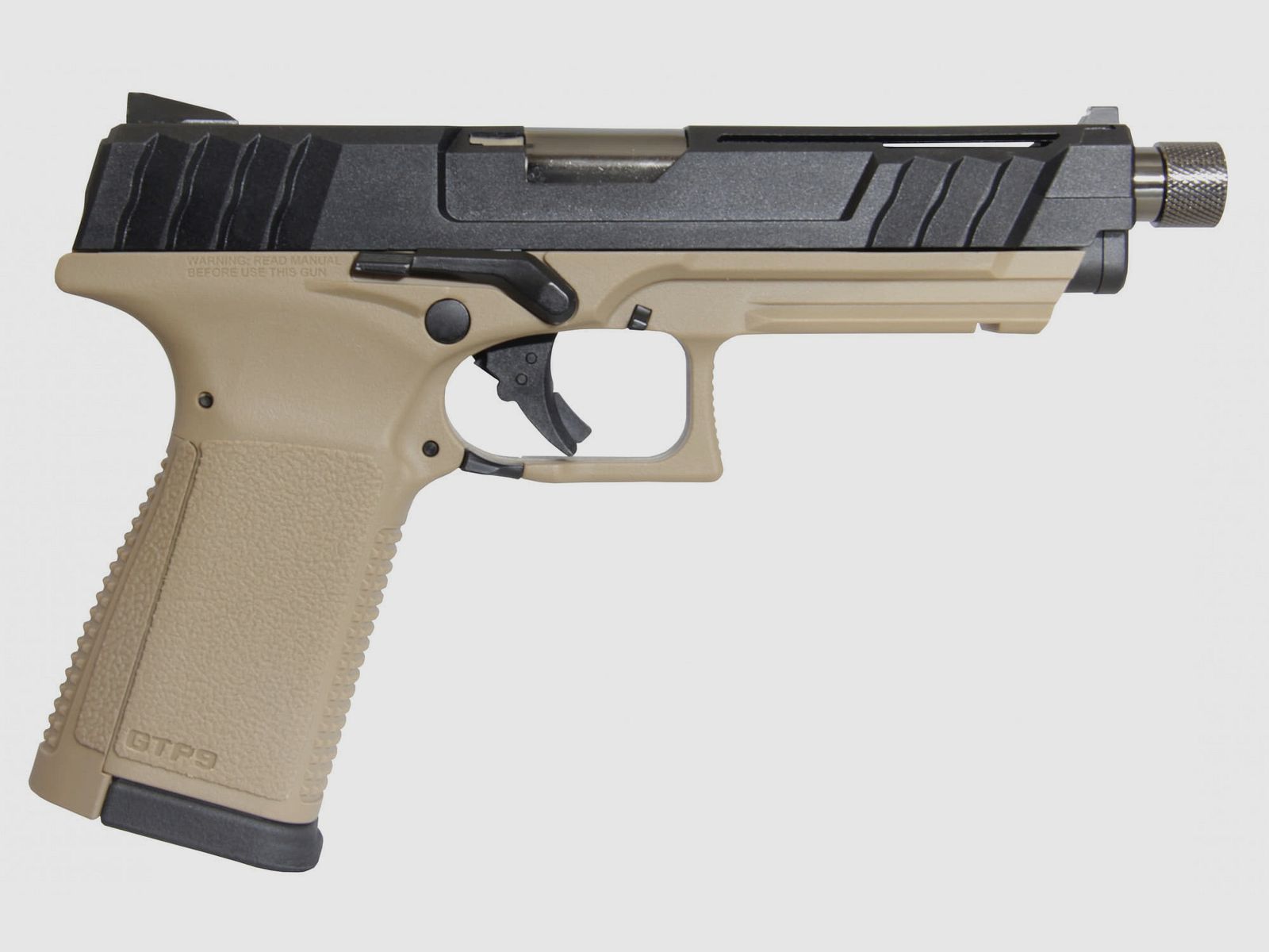 REPLIK GBB PISTOLE GTP9 GAS 0,9J TAN UND SCHWARZ, Bild 2 von 2
