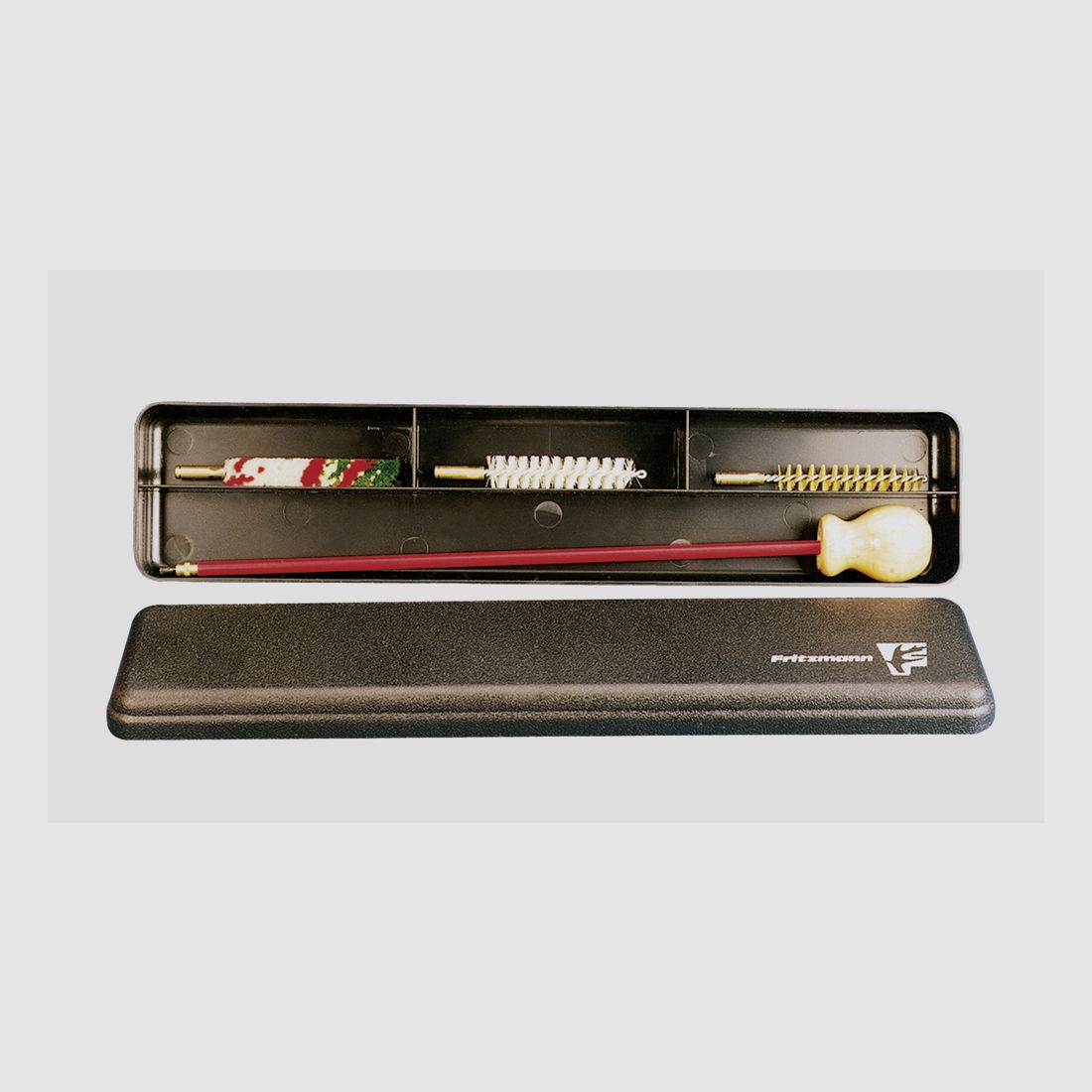Fritzmann 33623-04 Putzzeug-Set für Kurzwaffen, in Kunststoff-Box Cal. 9mm.