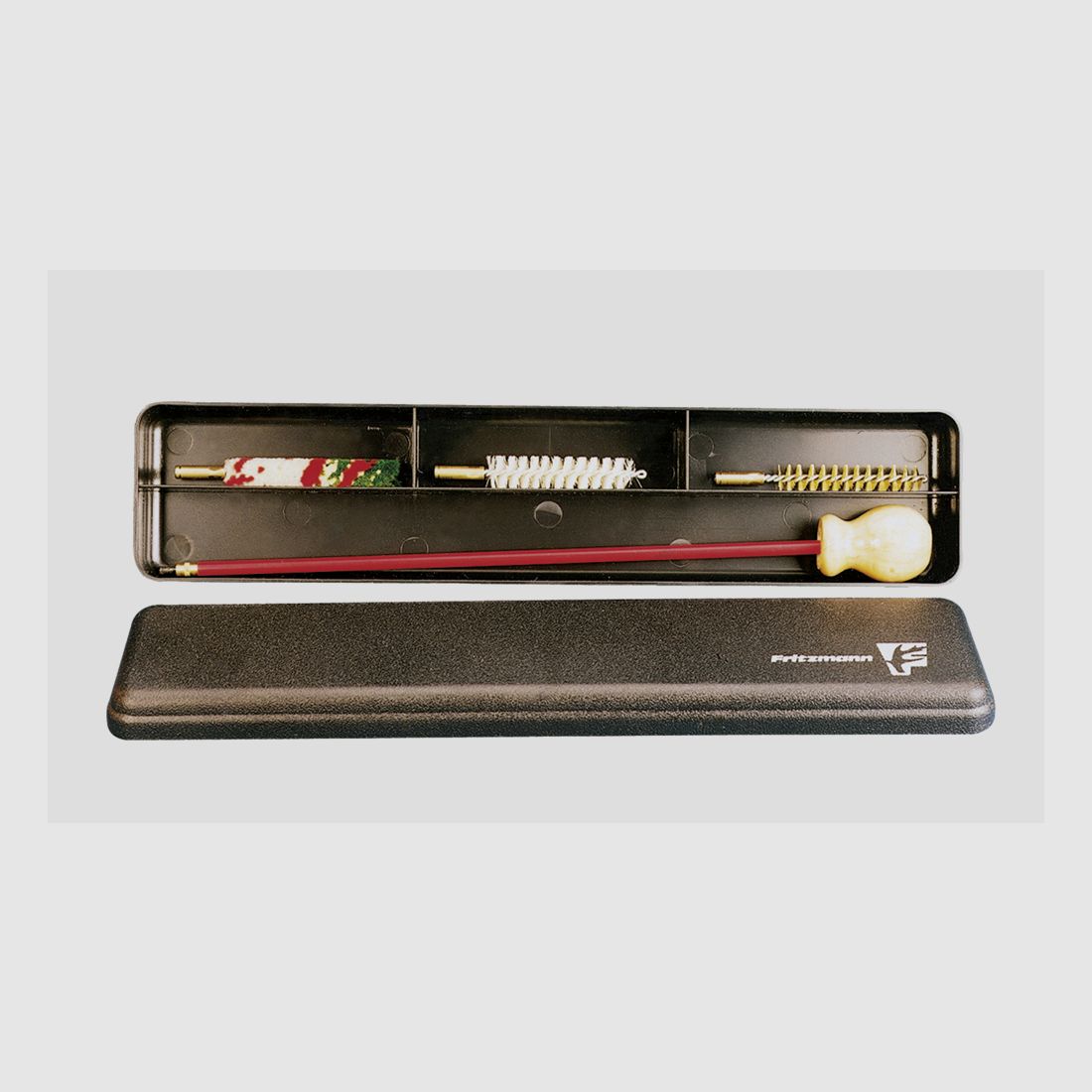 Fritzmann 33623-01 Putzzeug-Set für Kurzwaffen, in Kunststoff-Box Cal. 22