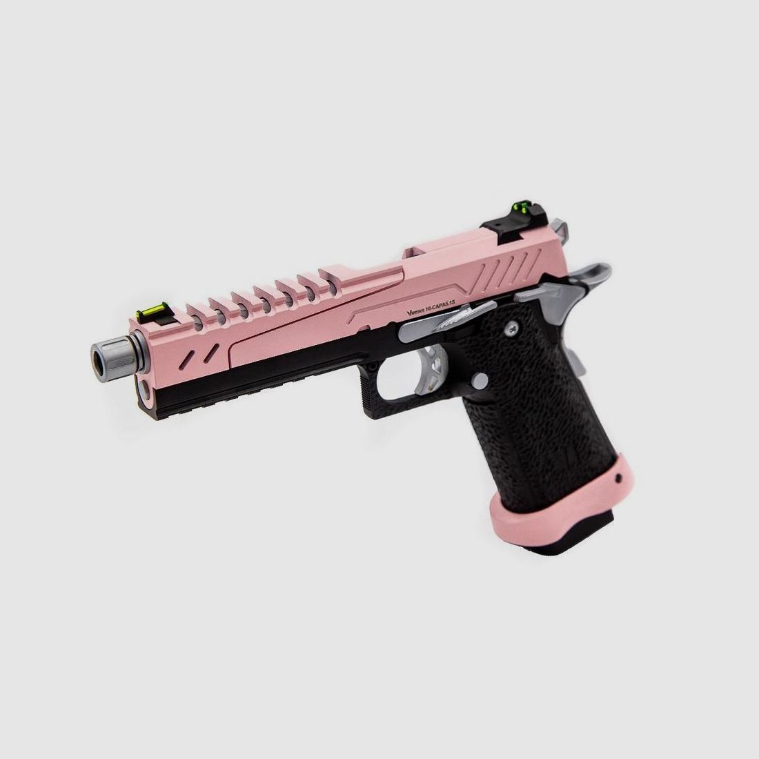 GBB Gas-Replikat Hi-Capa 5.1 SPLIT Vorsk - 1,0 Joule - Design Pink Schwarz Chrom - Leistung und Realismus, Bild 1 von 5