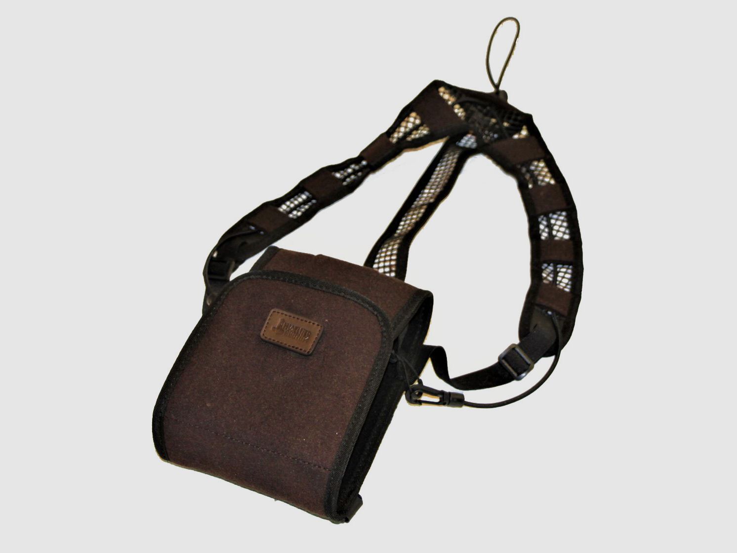 Mjoelner hunting binocular strap Toke loden with mobile phone pocket