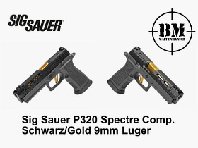 Sig Sauer P320 Spectre Comp. Schwarz/Gold 9mm Luger - Selbstladepistole
